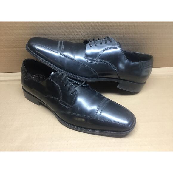 Johnston And Murphy Black Leather  Oxford Cap Toe Dress Shoes Size 11M main image 7